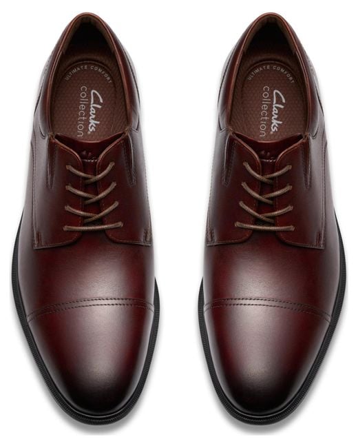 Clarks Brown Steadwell Cap Toe Dress Shoe for men