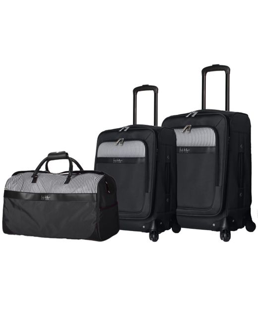 Nicole Miller Black 3 Piece luggage Set