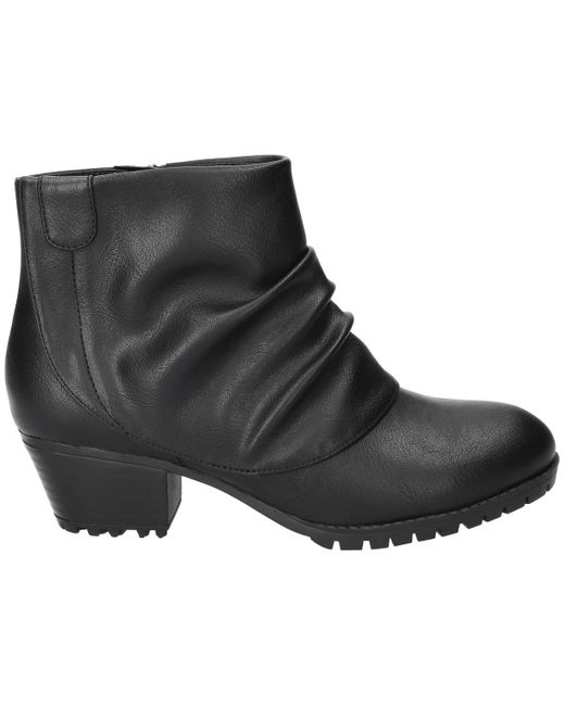 Easy Street Women's Black Ambrose Zipper Ankle Boots