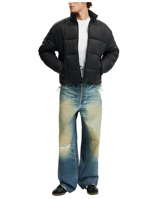 Cotton On Black Puffer Jacket for men