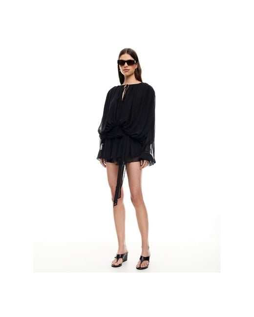 Lioness Black Elements Back Button Mini Dress