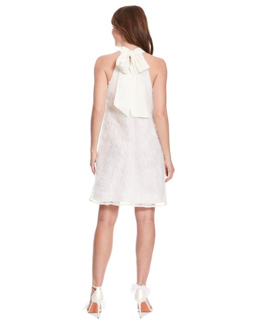 Ivy & Blu White Ivy + Blu Soutache A-line Halter Dress