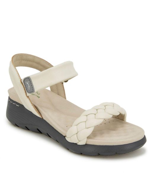 Jambu Leather Vicky Sandals in White | Lyst