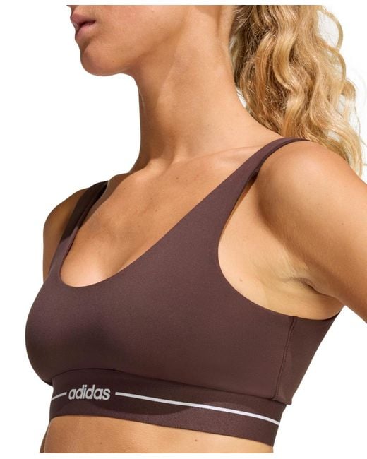 Adidas Red Hyperglam Light Support Training Bra