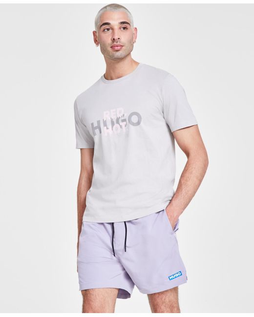 HUGO By Boss Graphic T-shirt in White for Men | Lyst