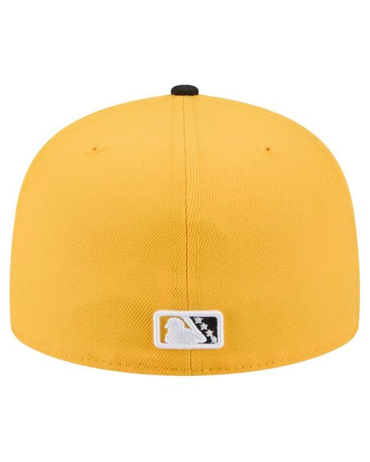 KTZ Yellow/black Bradenton Marauders Authentic Collection 59fifty Fitted Hat for men