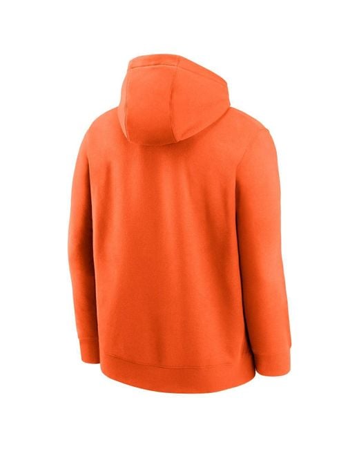 Nike Orange Cleveland Browns Club Fleece Pullover Hoodie for men