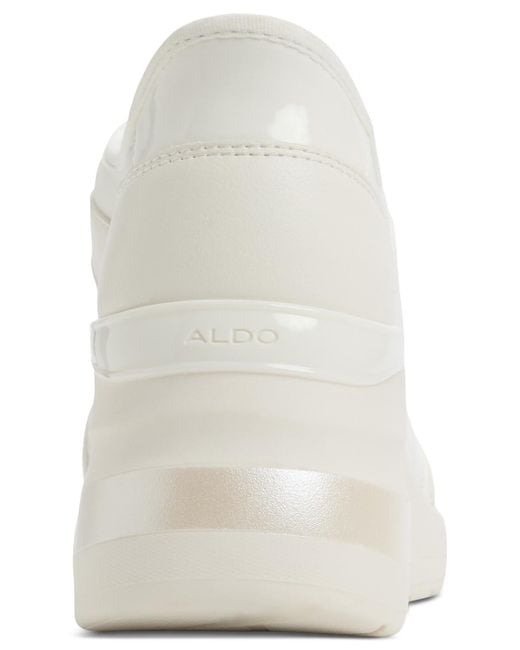 ALDO White Iconi Step Wedge Sneaker