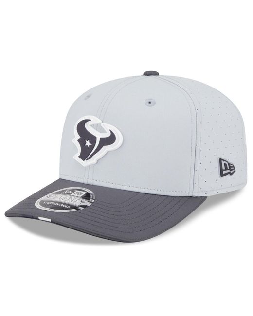 KTZ Gray/graphite Houston Texans 2025 Nfl Training Camp 9seventy Adjustable Hat for men