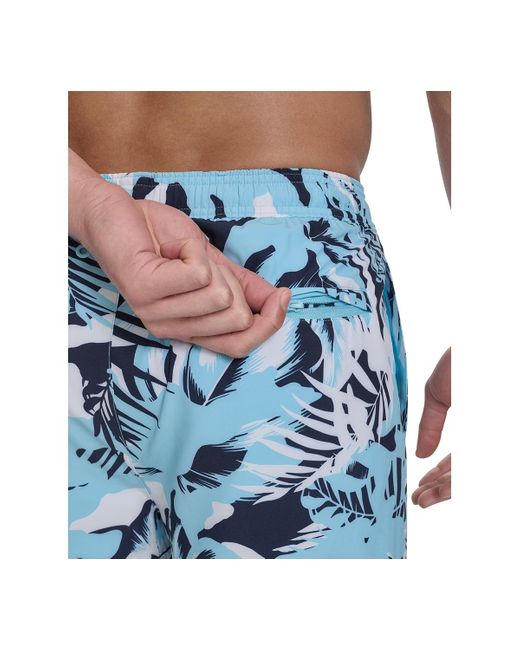 Calvin Klein Blue Regular-fit Quick-dry 5" Swim Trunks for men