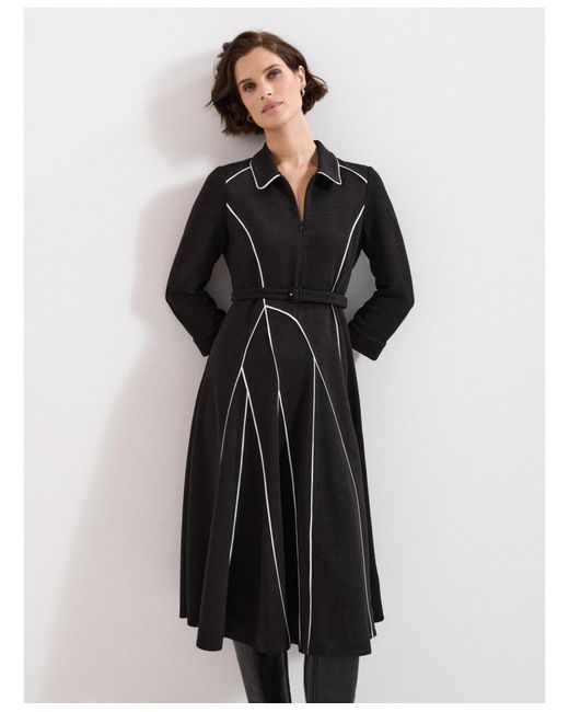 Phase Eight Black Tilly Piped Dress
