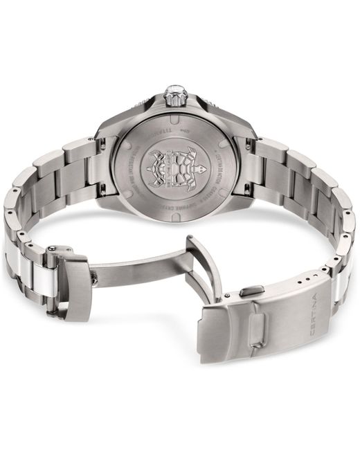Certina Gray Swiss Ds Action Silver-tone Titanium Bracelet Watch 35mm
