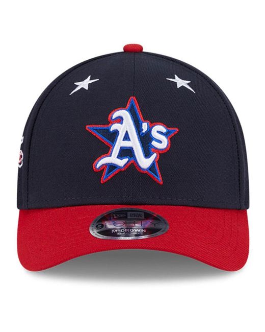 KTZ Blue Navy/red Athletics 2025 Mlb All-star Game Workout 9forty M-crown Adjustable Hat for men