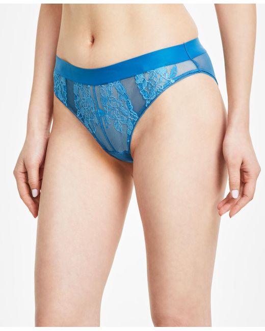 B.tempt'd Blue Opening Act Lingerie Lace Cheeky Underwear 945227