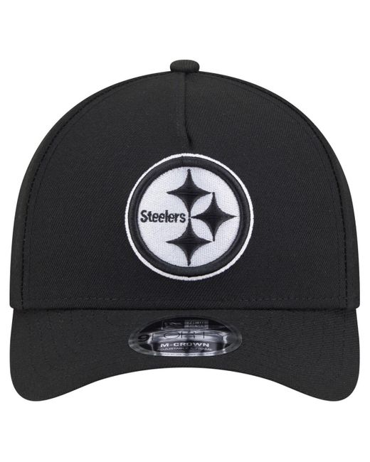 KTZ Black Pittsburgh Steelers Team Collection 9forty M-crown A-frame Adjustable Hat for men
