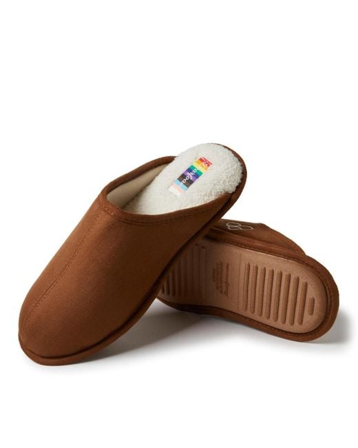 Dearfoams Brown Pride Collection Scuff Slipper