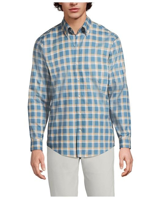 Lands' End Men's Blue Traditional Fit No Iron Twill Shirt - www.disolcolor.com Lands' End Men's Blue Traditional Fit No Iron Twill Shirt - www.disolcolor.com