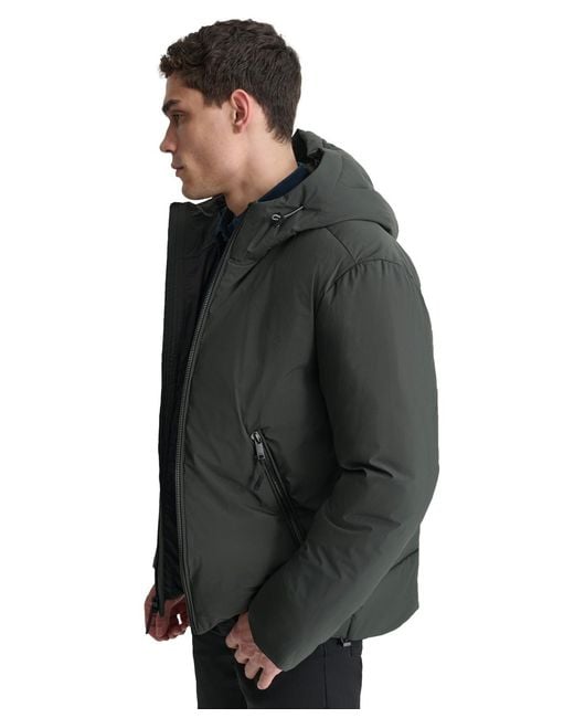 DKNY Gray Hooded Full-zip Jacket for men
