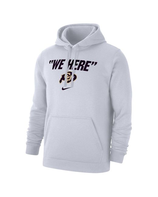 Nike Colorado Buffaloes We Here Club Fleece Pullover Hoodie in Gray for ...