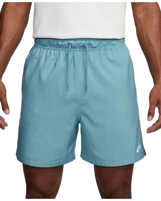 Nike Blue Club Flow Relaxed-fit 6" Drawstring Shorts for men