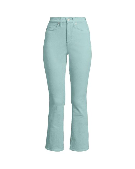 Lands' End Blue High Rise Corduroy Kick Crop Pants