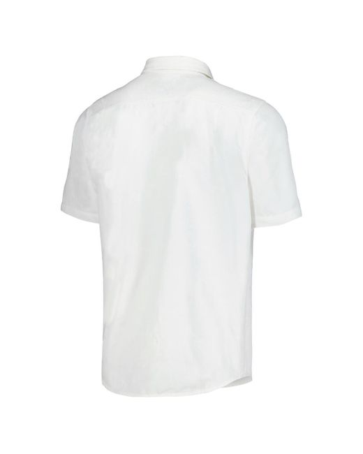 Tommy Bahama White Alabama Crimson Tide Coconut Point Palm Vista Islandzone Camp Button-up Shirt for men