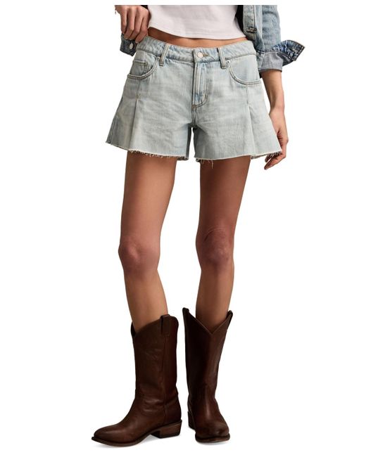 Lucky Brand Gray A-line Flared Denim Shorts