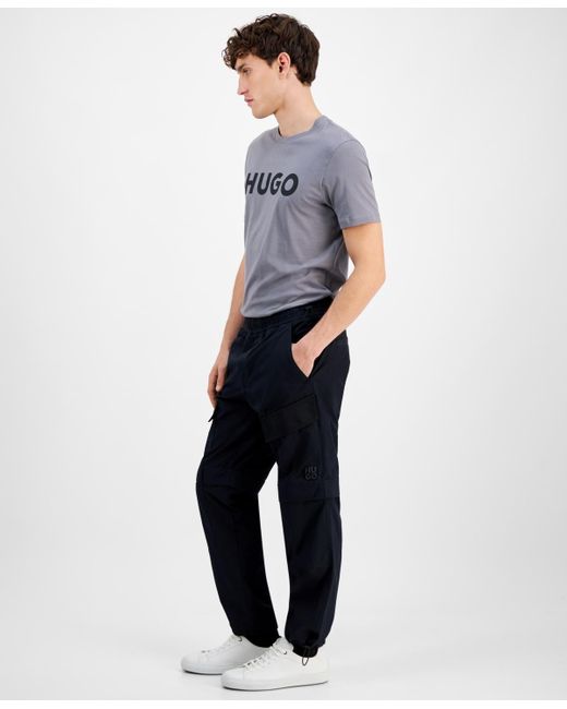 Boss Blue Hugo By Glenn Drawstring Cargo Pants for men