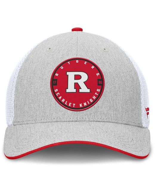 Fanatics Heather Gray/white Rutgers Scarlet Knights trigger Flex Hat for men