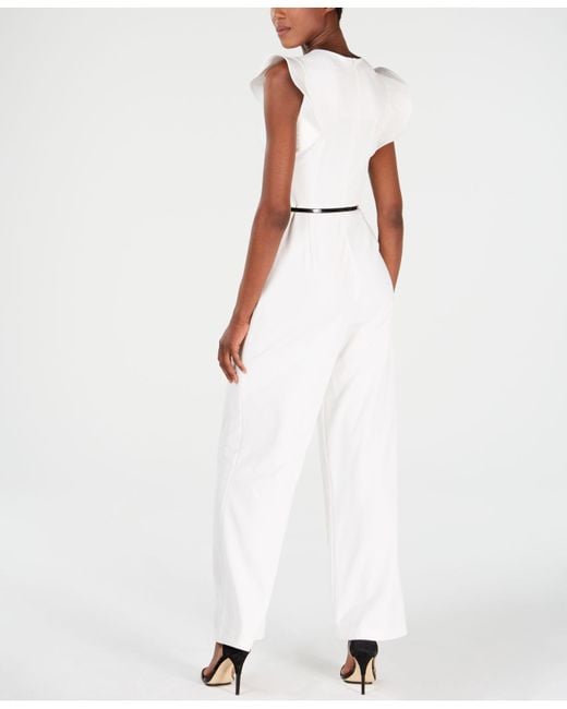 calvin klein white jumpsuit