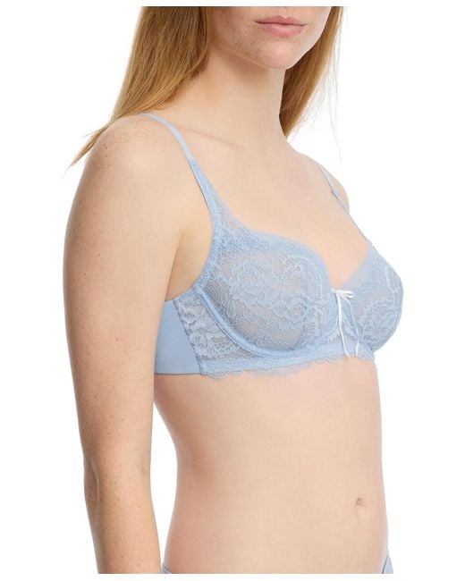 Skarlett Blue Blue Entice Unlined Underwire Lace Balconette Bra