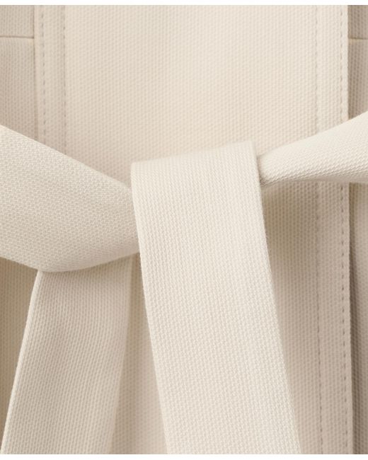 Mango Natural High Neck Belted Jacket