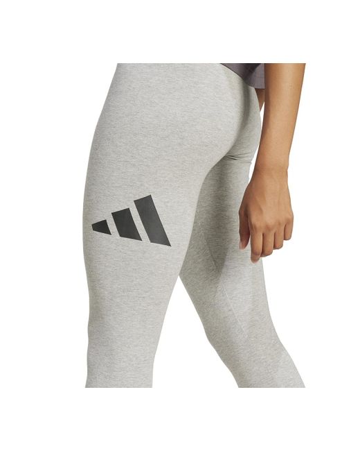 Adidas Gray Essentials Big Logo Cotton leggings