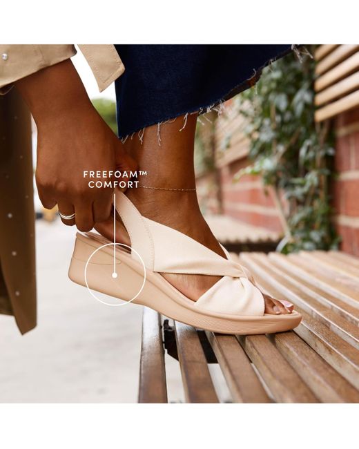 LifeStride Natural Serenade Washable Slingback Wedge Sandals