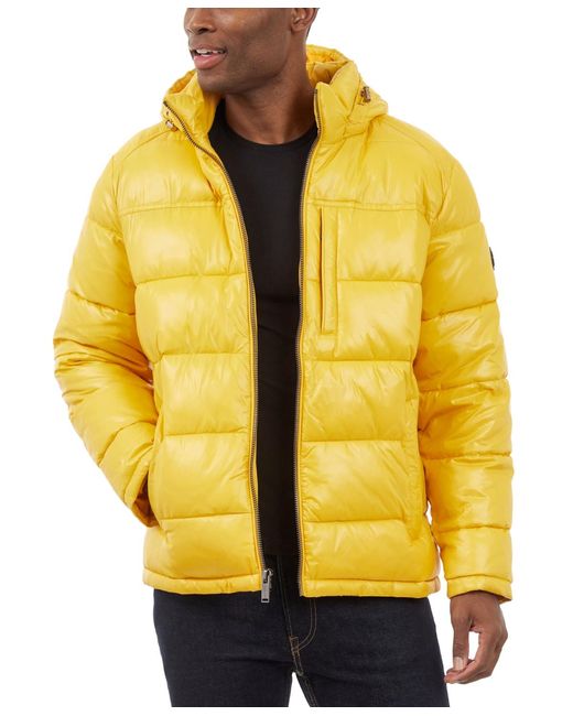Michael Kors Yellow Puffer Jacket for men