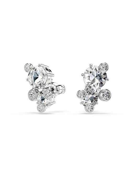 Swarovski Metallic Constella Rhodium Plated Stud Earrings