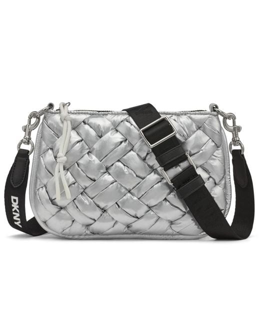 DKNY Gray Nadia Small Quilted Crossbody Bag