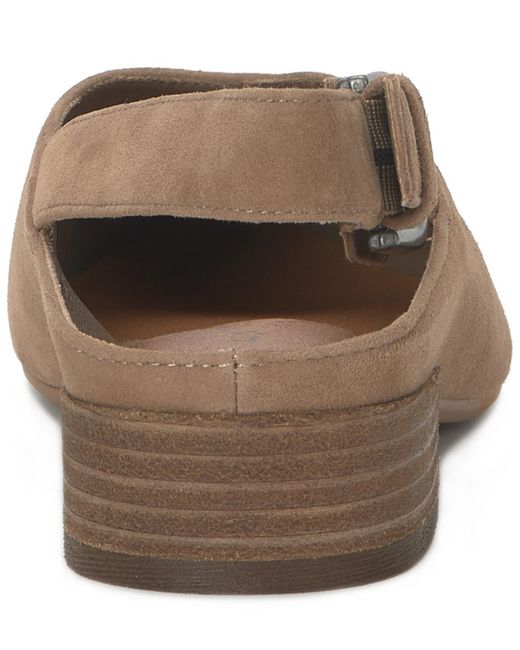 Lucky Brand Brown Brigeet Slingback Low Block Heels Mules