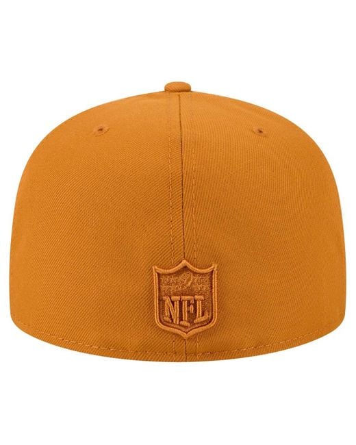 KTZ Orange Detroit Lions Color Pack A-frame 59fifty Fitted Hat for men