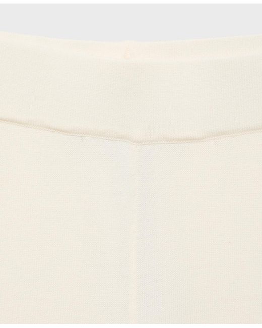 Mango White Crop Knit Pants