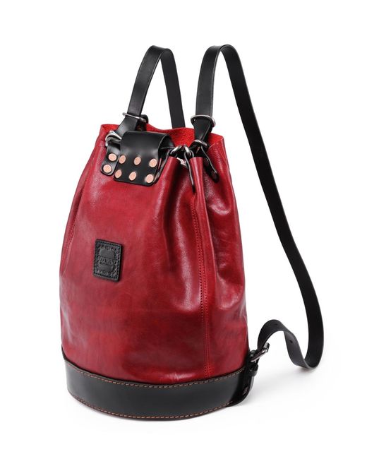 Old Trend Red Canna Small Drawstring Backpack