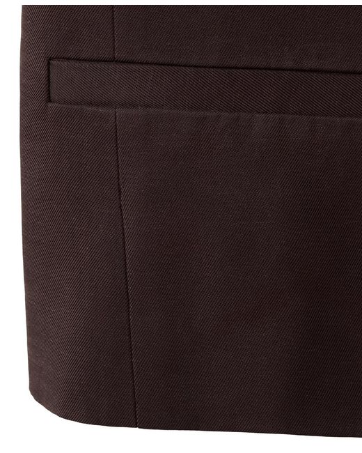Mango Brown Buttoned Lyocell Vest