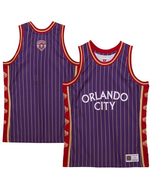 Mitchell & Ness Purple Mitchell Ness Orlando City Sc 10th Anniversary Swingman Basketball Jersey for men