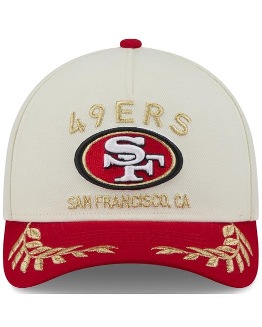 KTZ Gray Cream/scarlet San Francisco 49ers 2025 Nfl Draft 9forty A-frame M-crown Adjustable Hat for men
