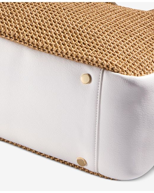INC International Concepts Natural Salee Straw Shoulder Bag
