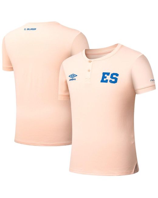Umbro Pink El Salvador National Team Crew Neck Polo Shirt for men