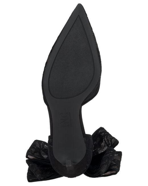 INC International Concepts Black Sanira Bow Pumps