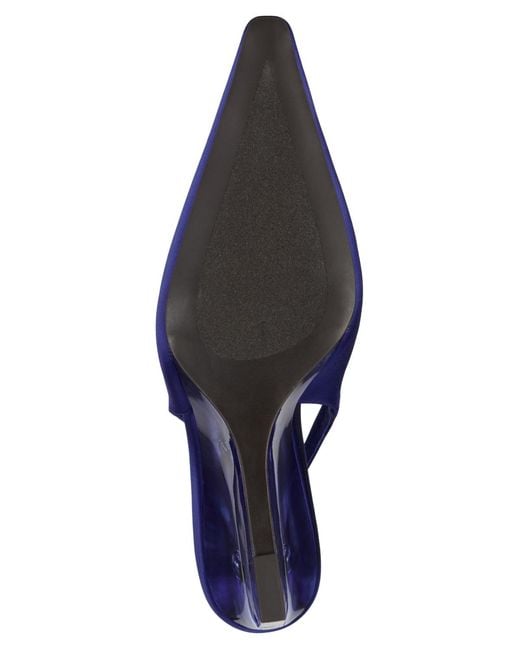 Jeffrey Campbell Blue Pay-me Pointed-tie Vinyl Wedge Pumps