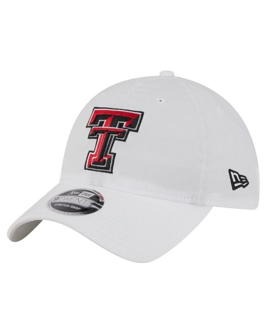 KTZ White Texas Tech Red Raiders Active Ripstop 9twenty Adjustable Hat for men