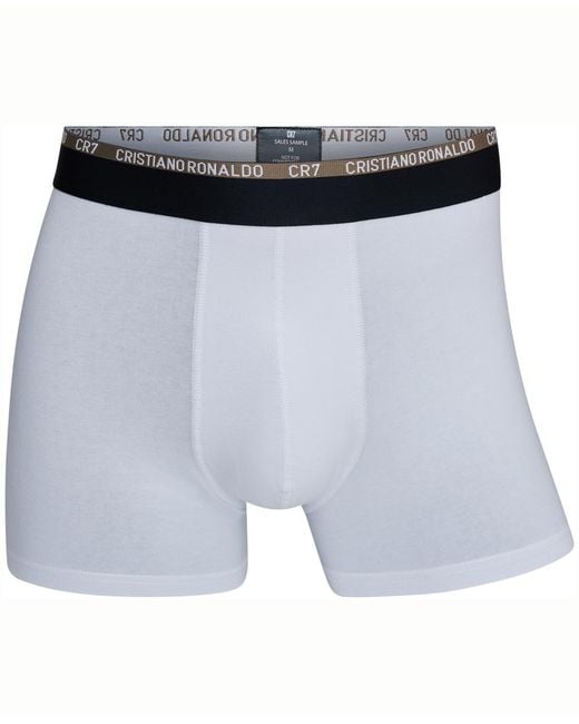 Cr7 Gray Cotton Blend Trunks for men